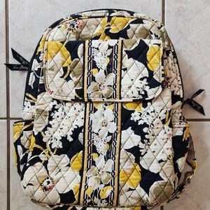 Vera Bradley Floral Backpack - Yellow and Black